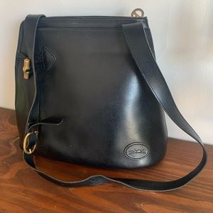 Vintage Longchamp black leather purse